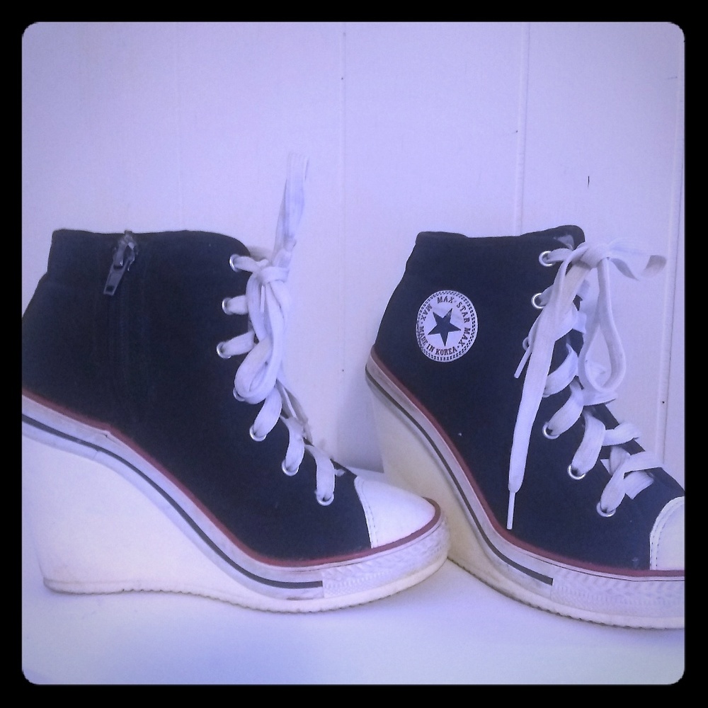 Max star high platform wedge heels. size 6